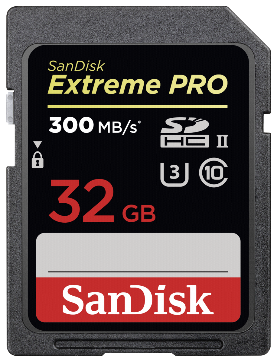 Carte mémoire SanDisk Extreme Pro SDHC 32GB 300MB UHSII SDS