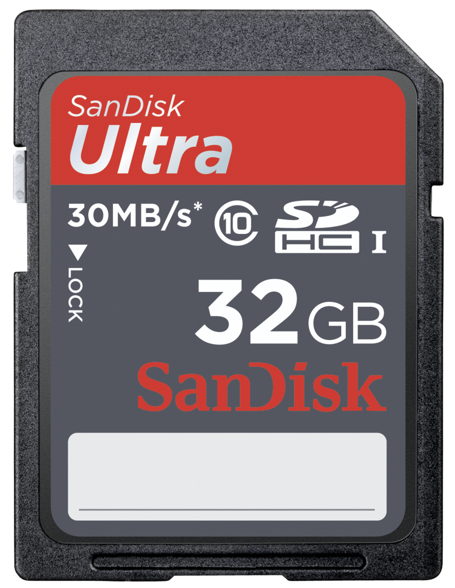 SanDisk 32GB Ultra SDHC 30MB/s Class 10 Memory Card