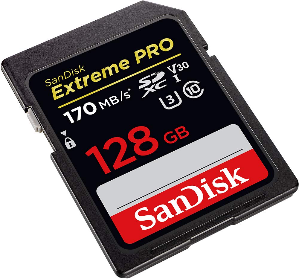 Tarjeta de memoria SanDisk Extreme Pro SDXC 128GB 170MB/s V30 para