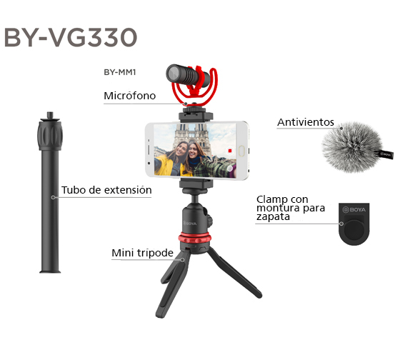 Kit universal Boya BY-VG330 para iPhone 7