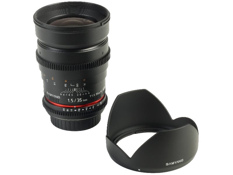 Samyang 35mm T1.5  VDSLR Lens for Sony Alpha A550